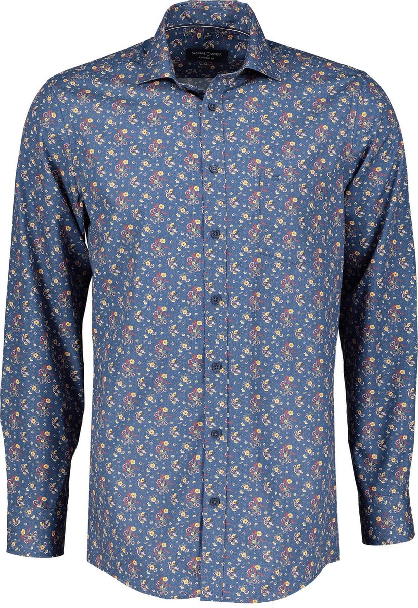Casa Moda Overhemd - Regular Fit - Blauw - 4XL Grote Maten