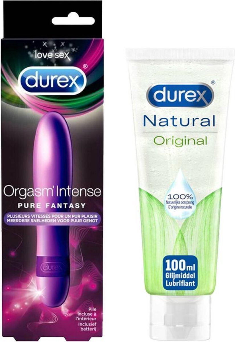 Durex Vibrator Orgasm Intense en Glijmiddel Natural Pakket