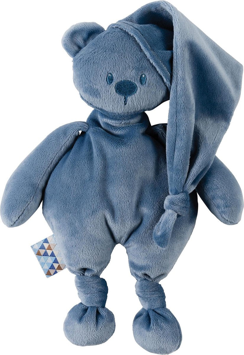 Nattou Beer Lapidou - Knuffel - 30 cm - 100% gerecycleerd - Infinity Blauw