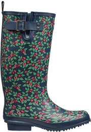 Rubberlaarzen Briers - Plum Floral Maat 8/42