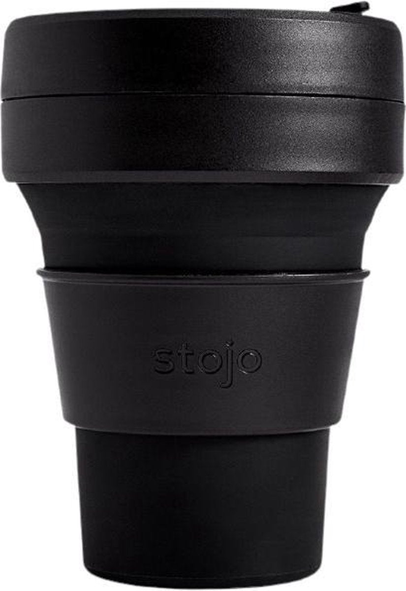 Stojo To Go-beker Titan Ink 710 Ml Opvouwbaar Pp Zwart