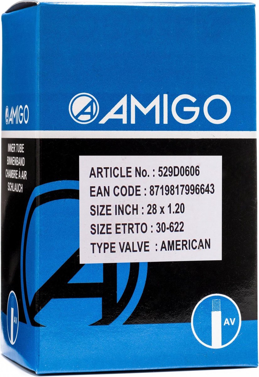 Amigo Binnenband - 28 inch - ETRTO 30-622 - Autoventiel