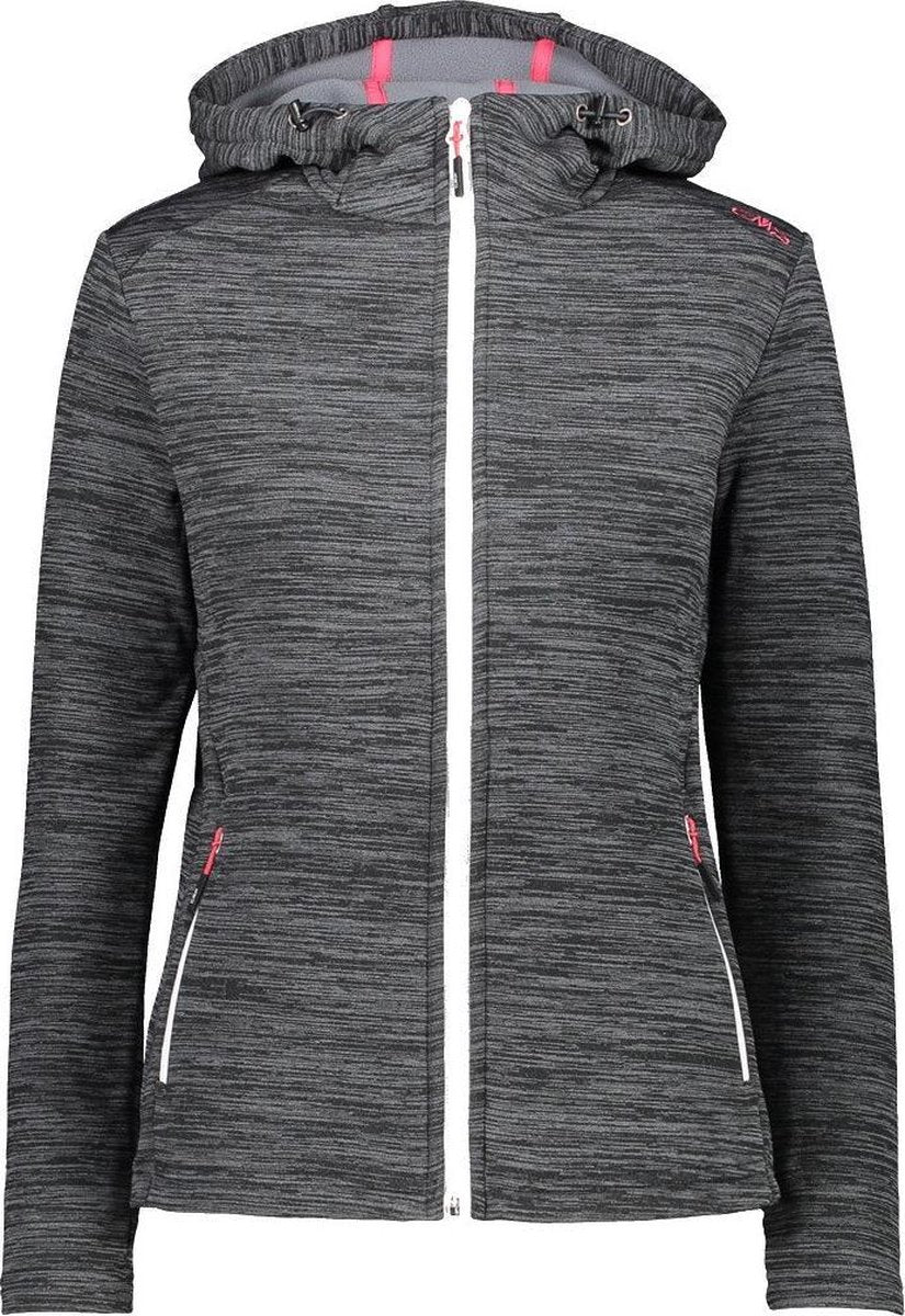 Cmp Outdoorvest Fix Hood Dames Polyester Grijs Maat 36