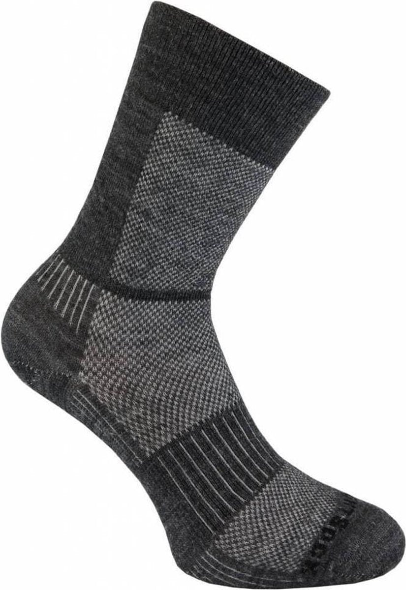 Wrightsock Coolmesh Merino Crew - Donker grijs/Licht grijs - XL (45