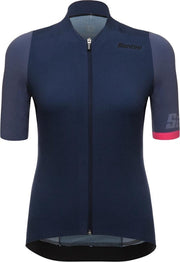 Santini Genio S/S Jersey Blue - Maat M