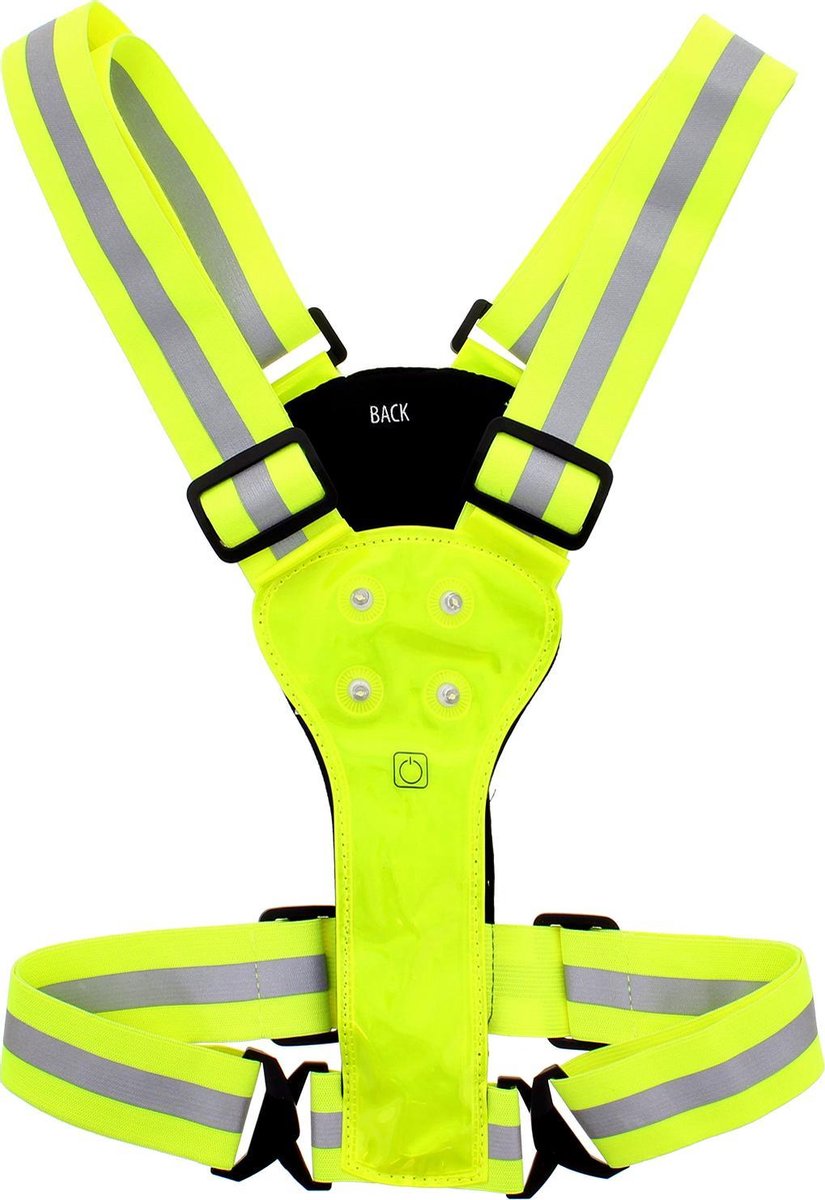 Reflecterend veiligheidsvest - met ledverlichting - hardloopvest - hardlopen - veiligheid - verlichting