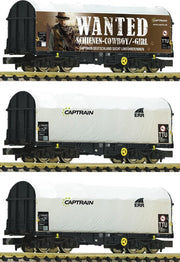 Fleischmann 837932 3-delig Set: schuifhuifwagens