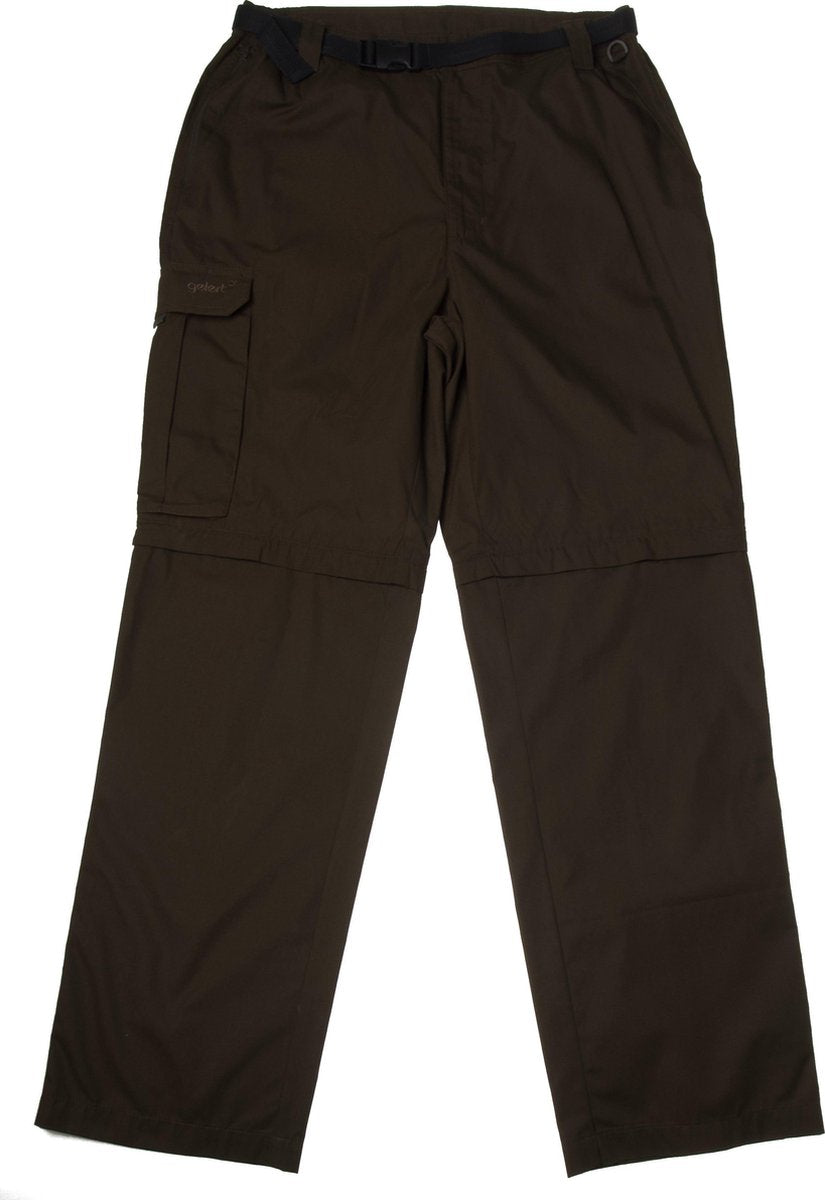 Wandelbroek Heren | Afritsbroek | Gelert Zip Off | Donkerbruin maat 50
