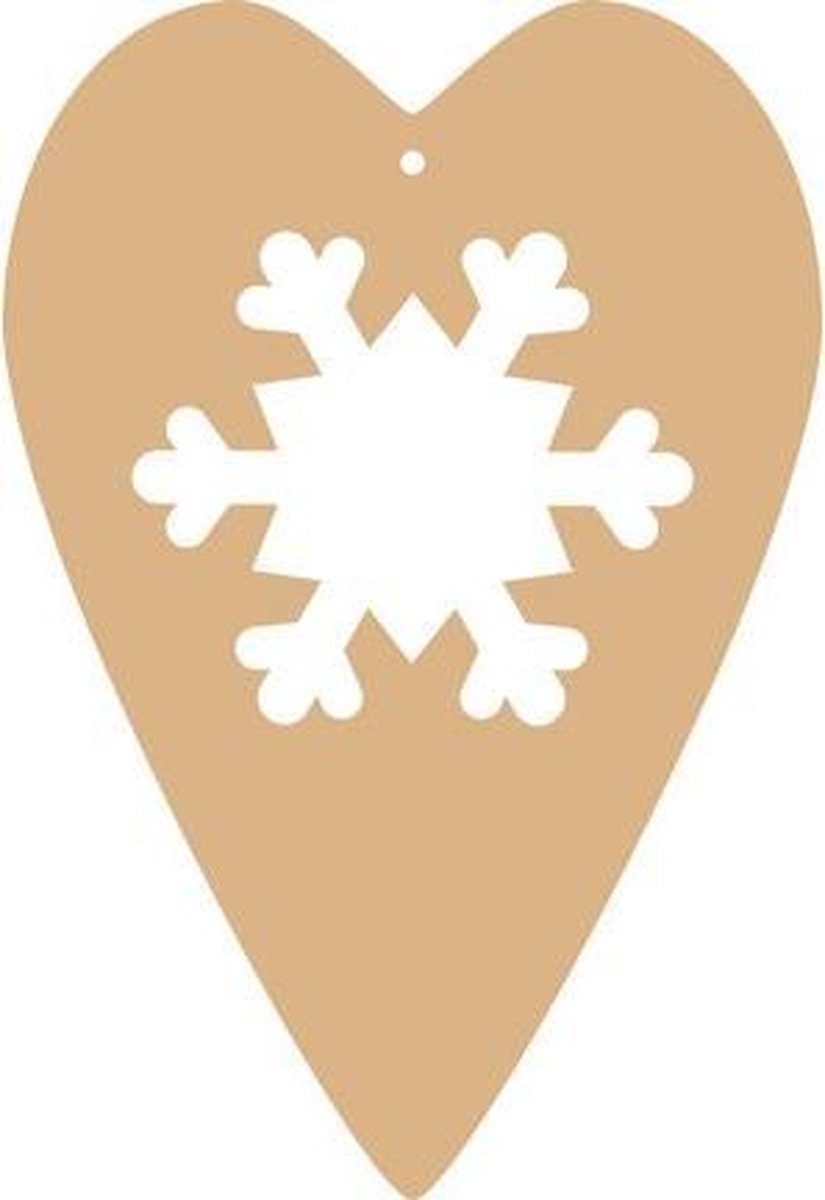 MDF hart sneeuwvlok