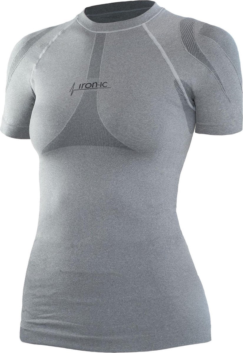 Iron-ic Sportshirt Dames Polyamide Grijs Maat L/xl