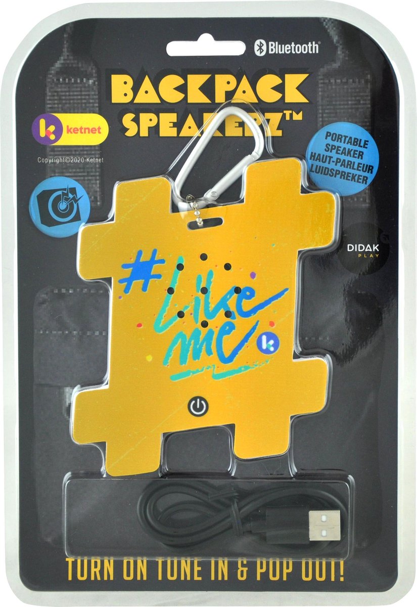 Didak Play Backpack Speaker #LikeMe - Geel