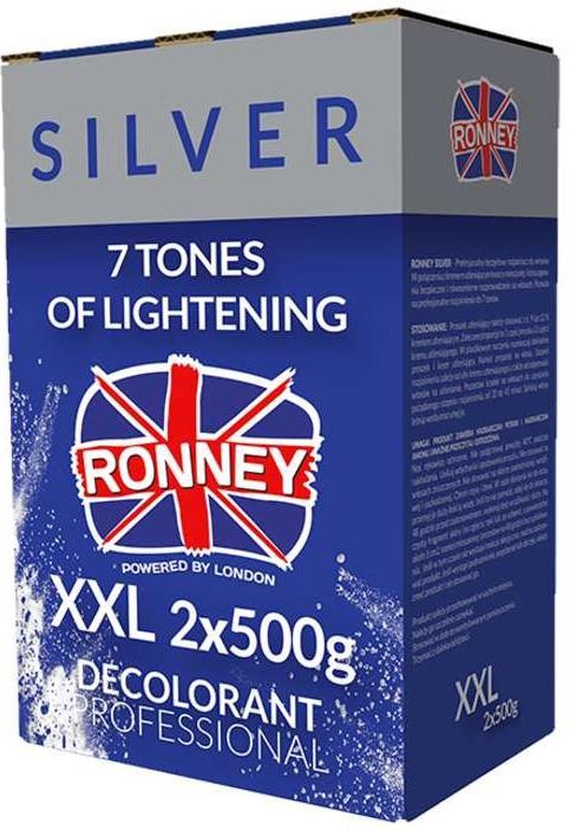 Ronney Professional dust free bleaching powder Silver 2x500g