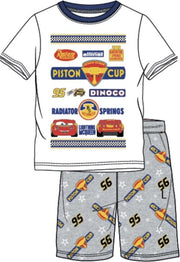 Disney Cars Pyjama met korte mouw - wit  - grijs - Maat 128