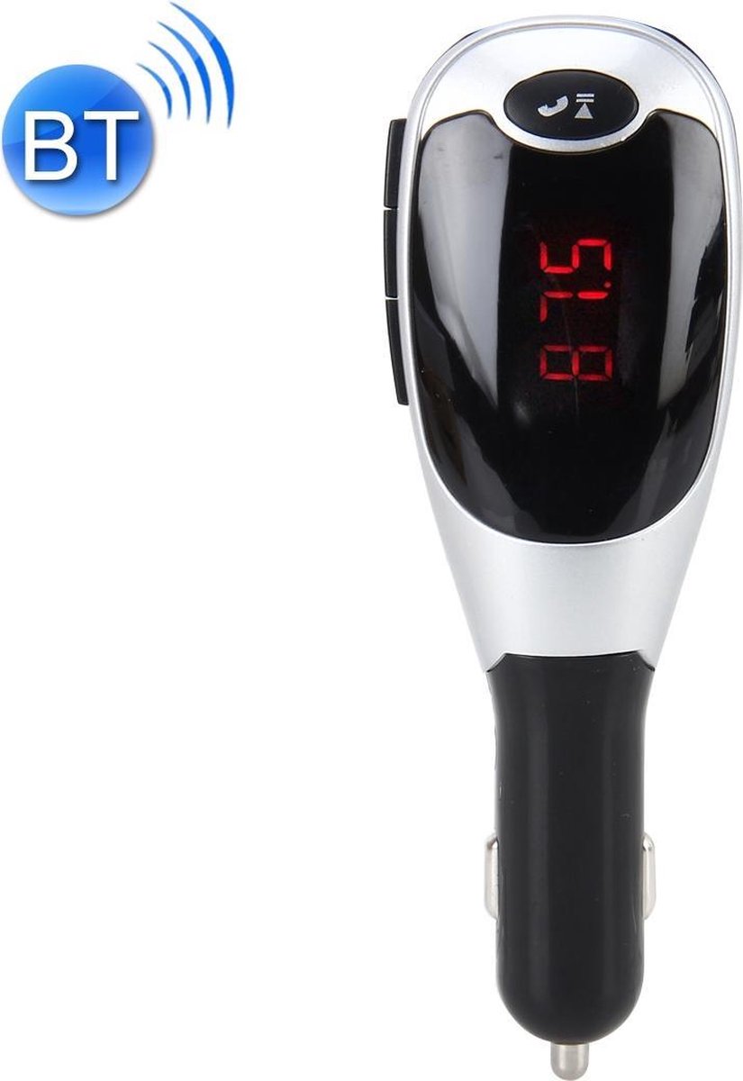 M5 Draadloze Carkit Bluetooth Autolader Ingebouwde Microfoon Ondersteuning Handsfree Bel & USB Snel Opladen