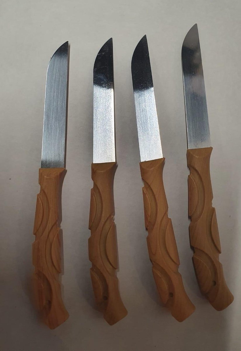BS - Fruitmesjes - AardappelSchilmesjes - Fruit schil mesjes - 4 Stuks verpakt