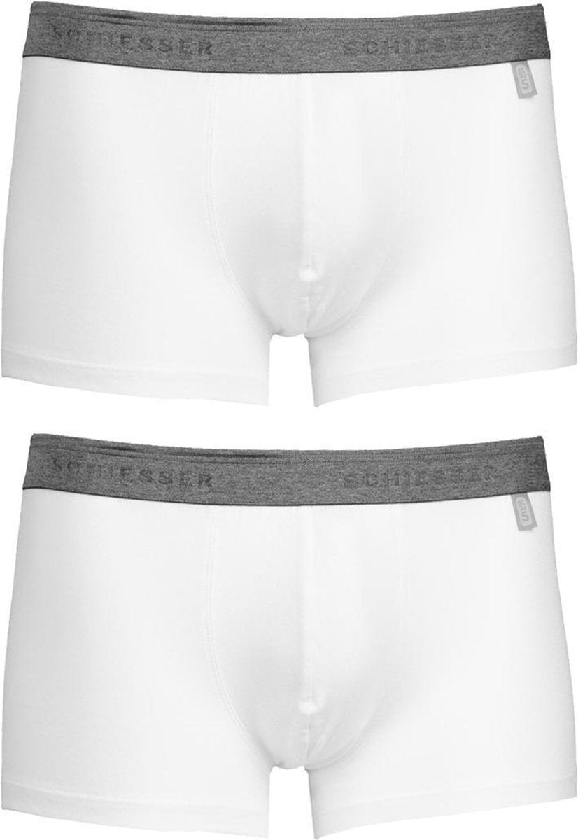 Schiesser - 2-pack Low Rise Boxershorts Wit - XXL