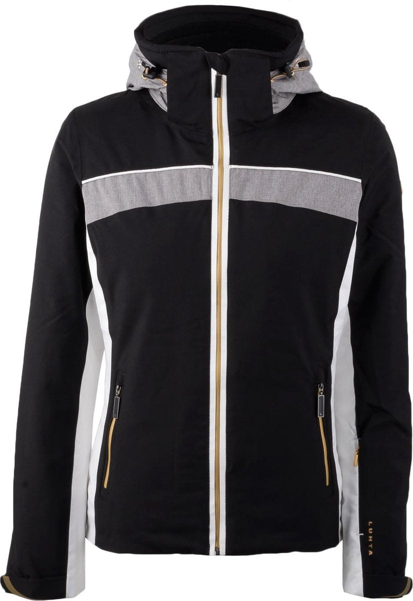 Luhta Karoliina Wintersportjas - Maat XL  - Vrouwen - zwart/wit/grijs