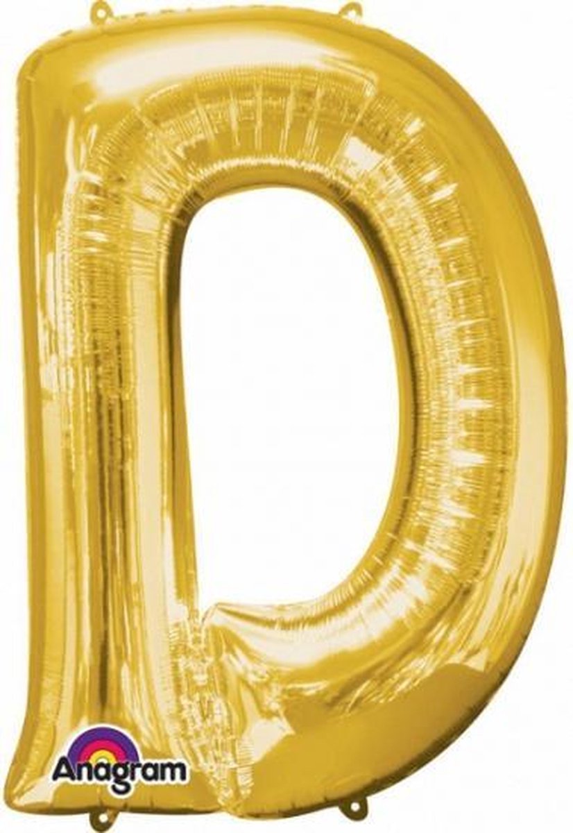Letter D ballon goud 86 cm