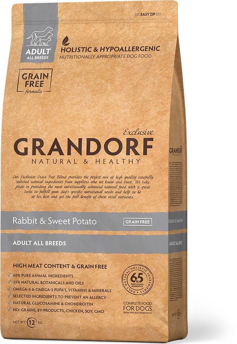 Grandorf rabbit & sweet potato adult all breeds 12kg