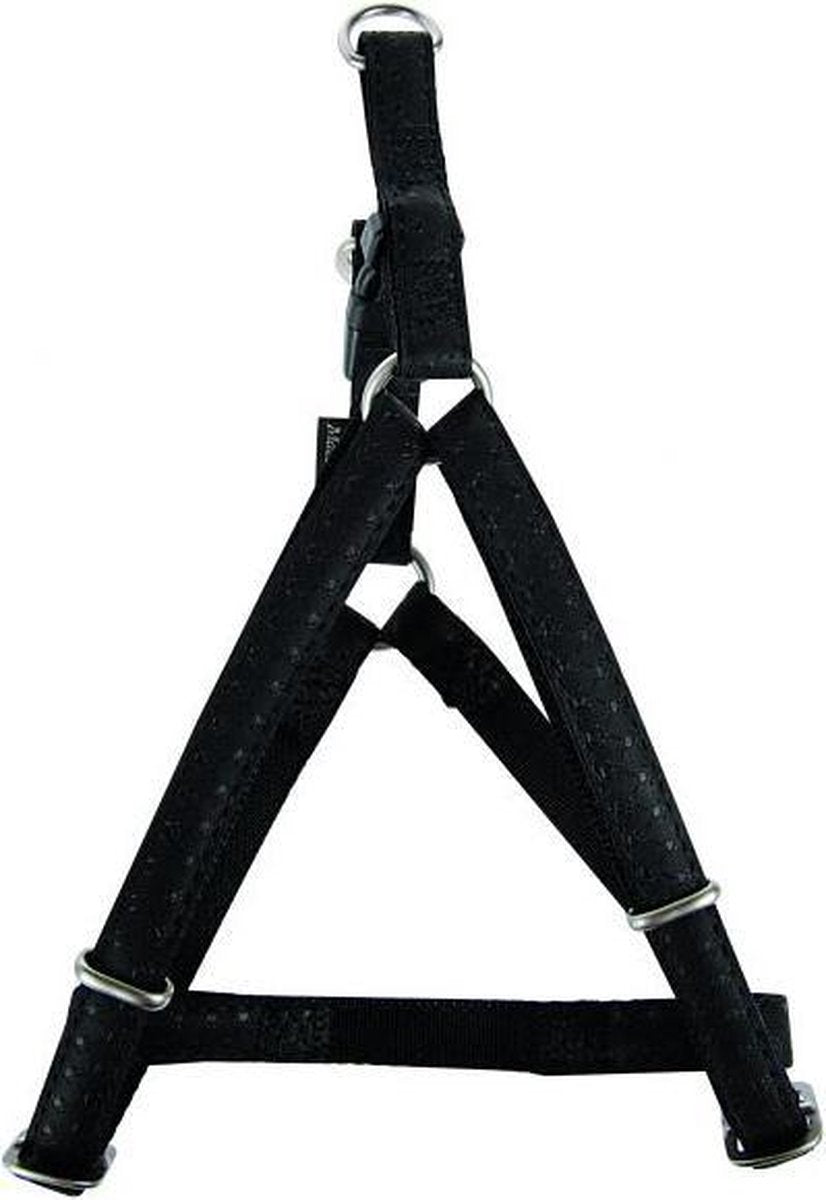 Macleather tuig voor hond zwart 15 mmx35-60 cm