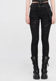 Punk Rave Leggings -XL- Terror Zwart/Zwart