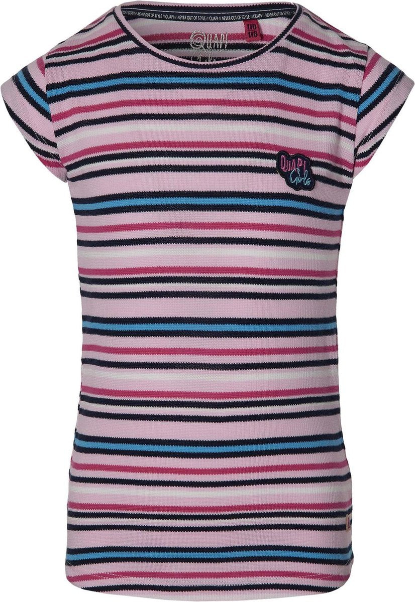 Quapi shortsleeve Feerle multi color gestreept voor meisjes - maat 134/140
