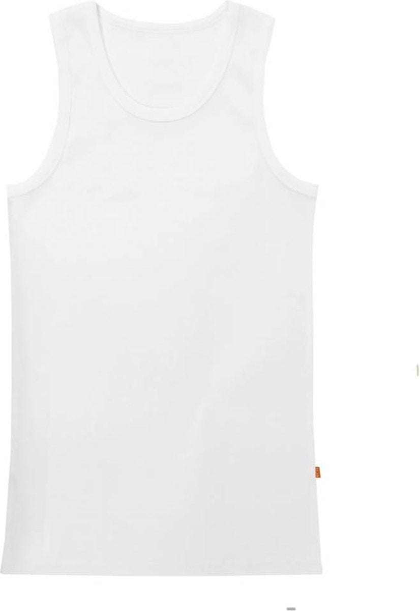 Heren Singlet (ribkatoen) - Wit  - CLAESEN'S
