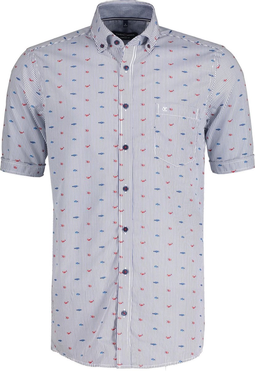 Casa Moda Overhemd - Regular Fit - Blauw - 5XL Grote Maten