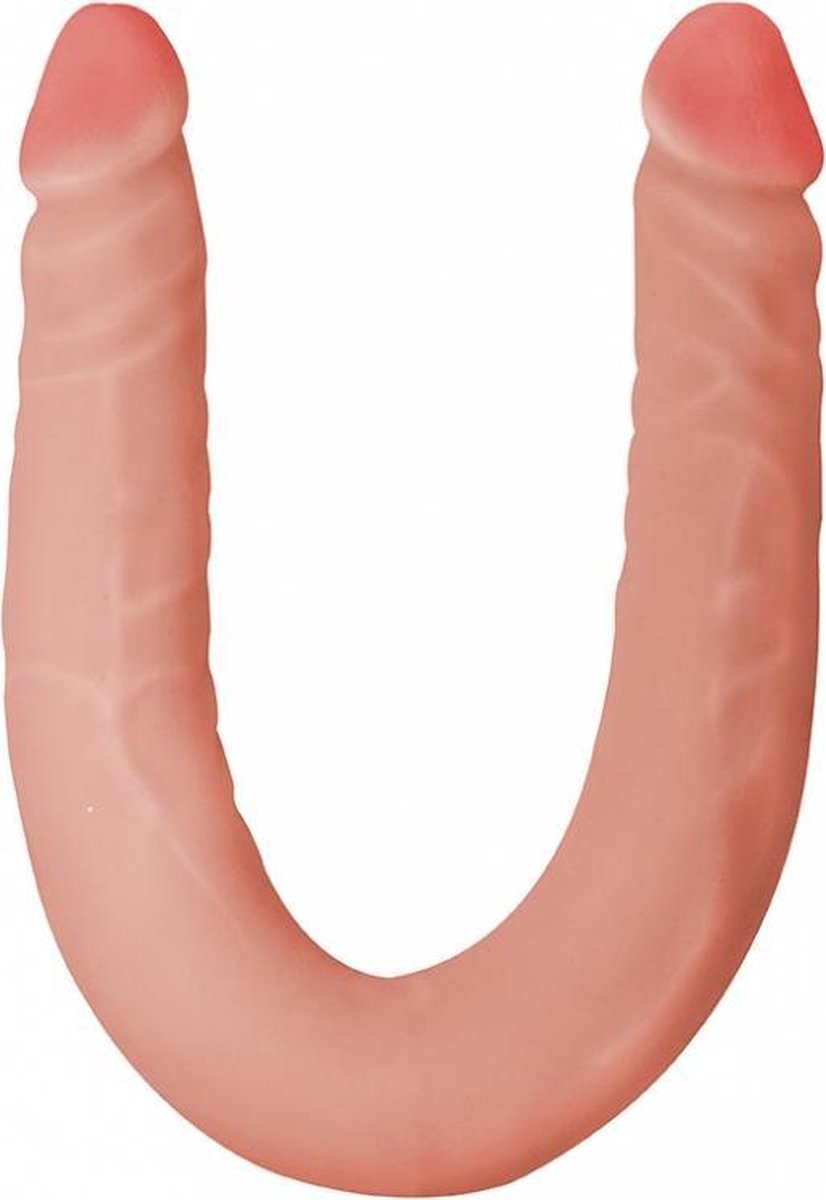 Dubbele Realistische Dildo - Koppel Dildo - Flexibel - Parabenen Vrij - Naughty - Instinct - Beige