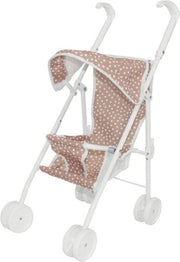 vanPauline Speelgoed Poppenbuggy Poppenwagen Pink Dots - Roze - Vanaf 3 jaar Roze