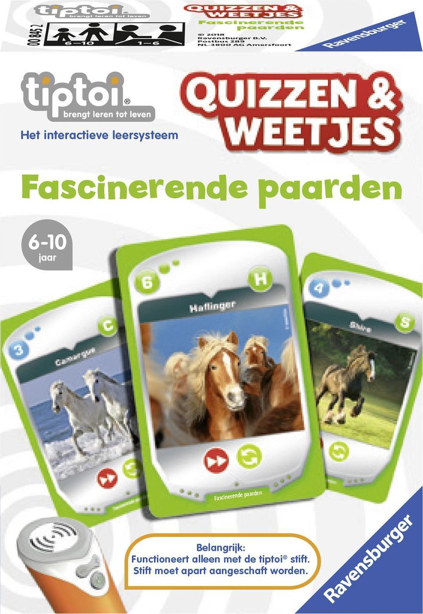 Ravensburger tiptoi® Quizzen & Weetjes Fascinerende Paarden