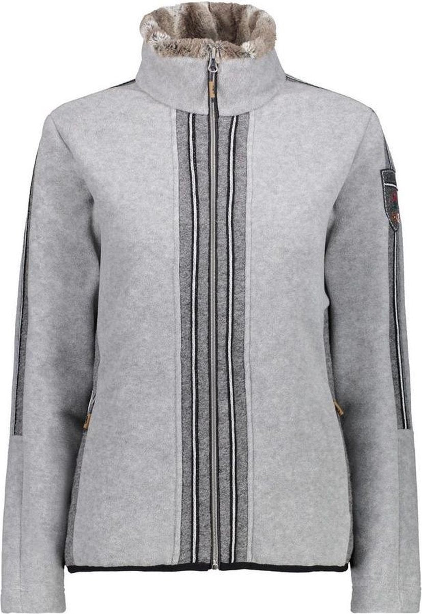 Woman Medium Fleece Jacket Grey m.