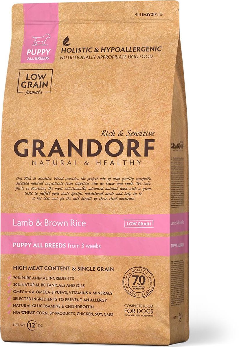 Grandorf Lamb & Brown Rice - Puppy - 12 Kg