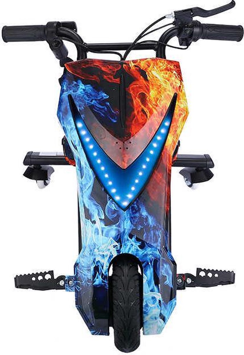 UltraSativa - Nieuwste Electrische Drift Trike Scooter - Hemels Blauw  - Led Verlichting - 3 Speeds - Led Wieltjes - 36V 250W Motor - Anti-Lek Banden - 25 KM/H - Fidget sleutelhanger - Plus Stickerboek & Boontje Sleutelhanger