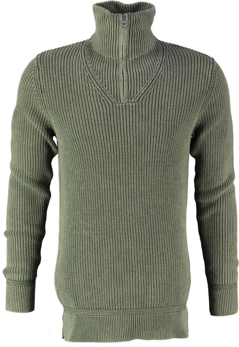 Dstrezzed groene slim fit trui katoen - valt kleiner - Maat M