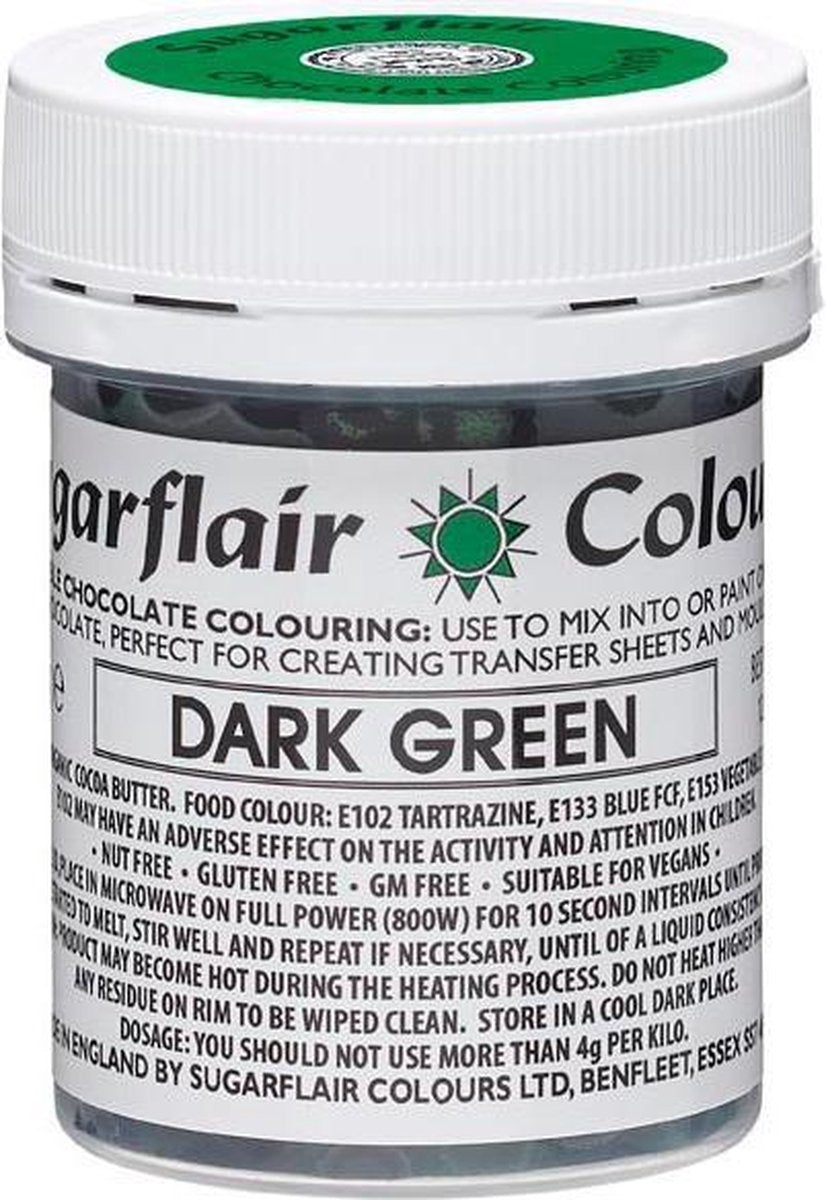 Sugarflair Chocolade Kleurstof - Donkergroen - 35g