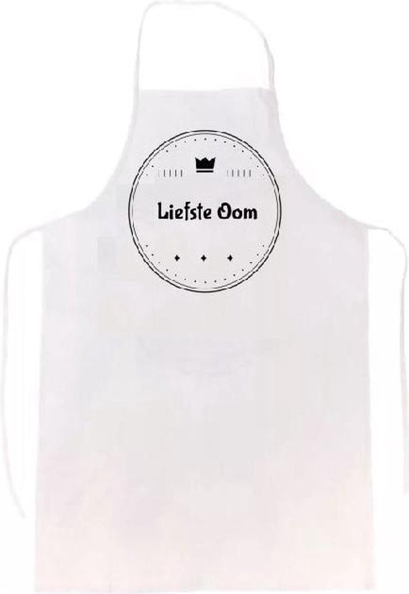 Liefste oom keukenschort |verassing - feestdag - verjaardag - geschenk - gift - kado - cadeau - barbeque - barbecue - chefkok - keuken - schort - eten - bbq - vlees - familie