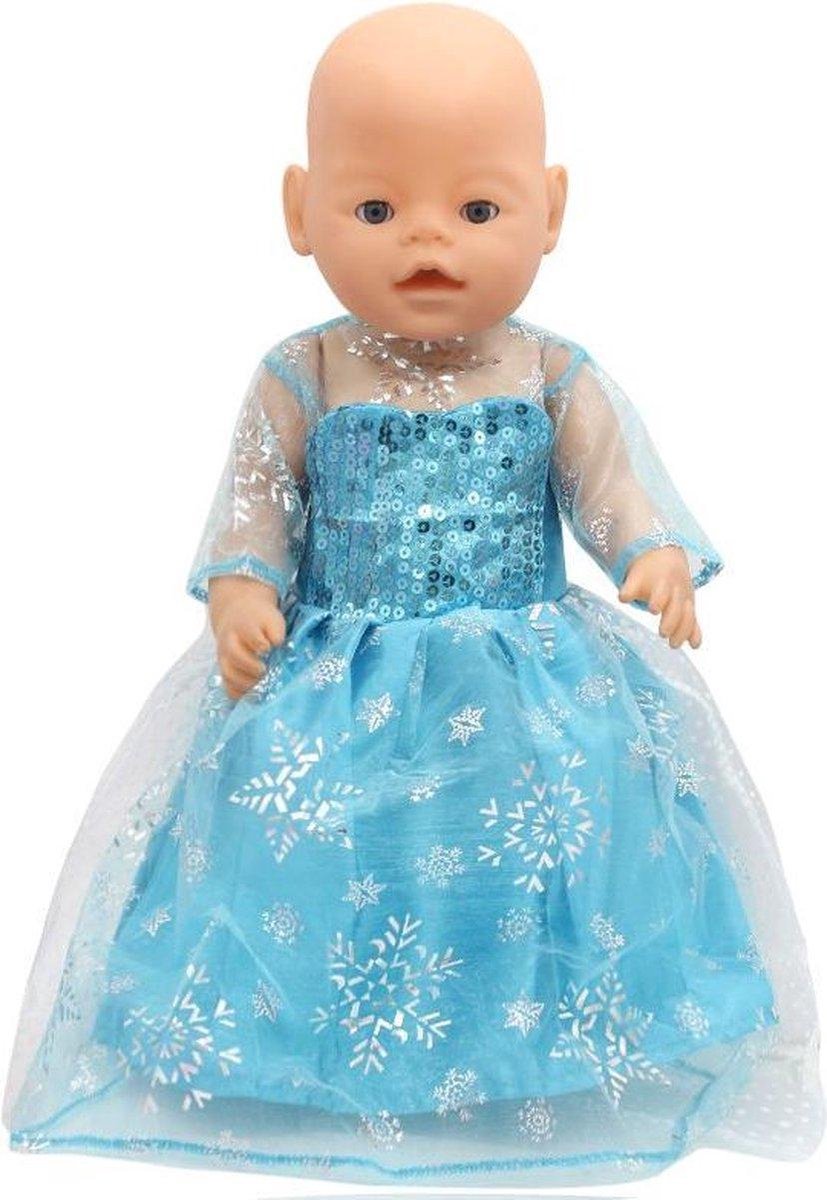 Dolldreams Prinses Elsa Poppen Jurkje - Past op Baby Born en andere Poppen tot 43 CM