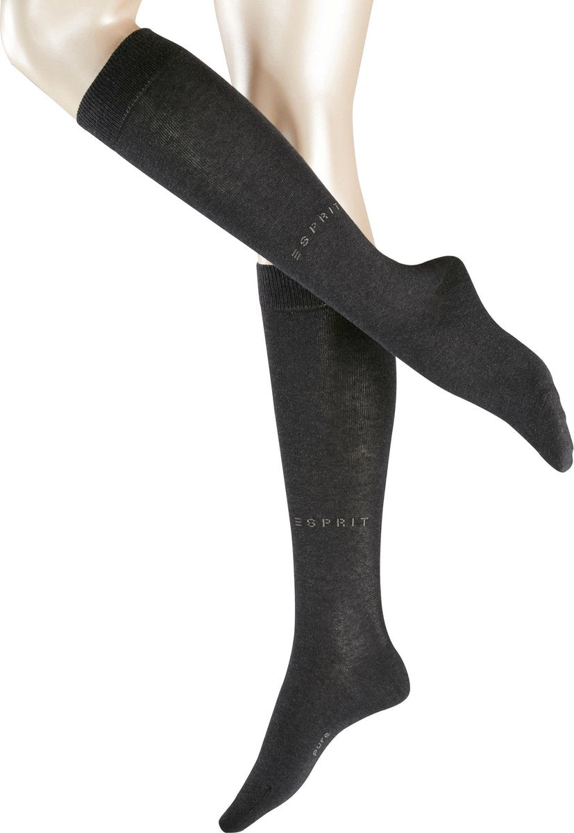 Esprit Basic Pure Kniekous Dames 19590 - Grijs 3080 anthra.mel Dames - 39-42