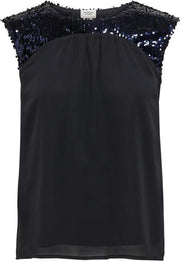 Jdyotis s/l upper sequins top wvn Dark navy/otm sequin
