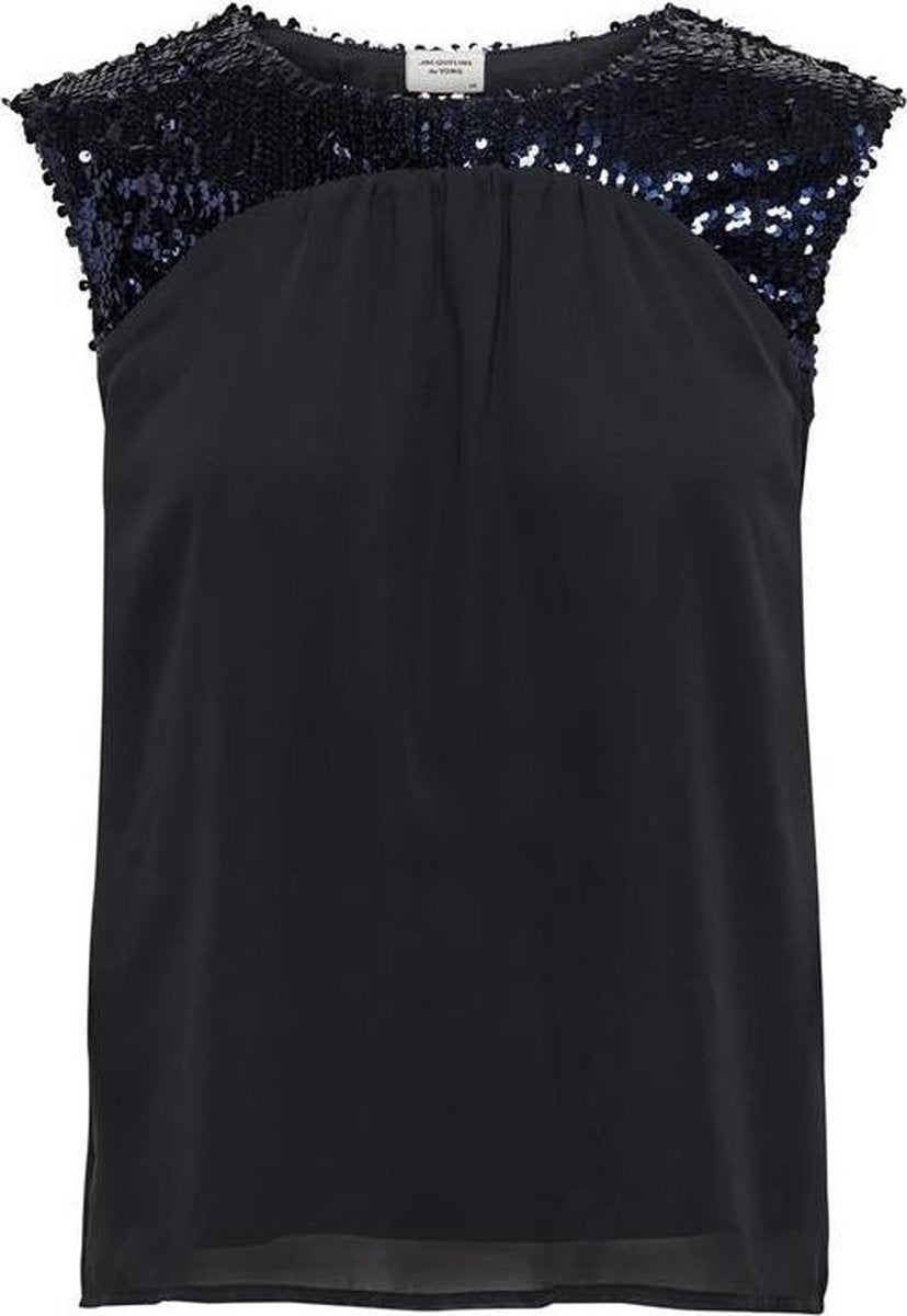 Jdyotis s/l upper sequins top wvn Dark navy/otm sequin