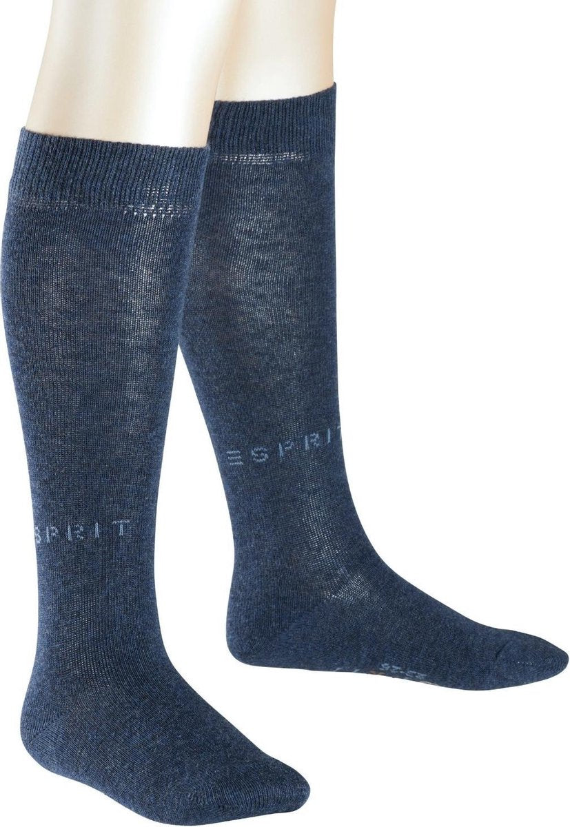 Esprit Foot Logo 2-Pack Kniekous Kinderen 19040 - Blauw 6490 navyblue m Kinderen - 23-26