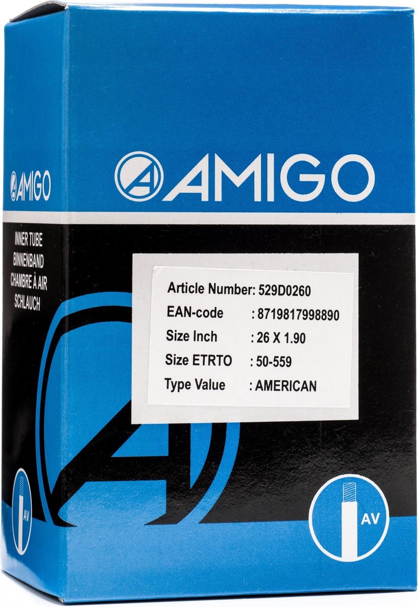 Amigo Binnenband - 26 inch - ETRTO 50-559 - Autoventiel