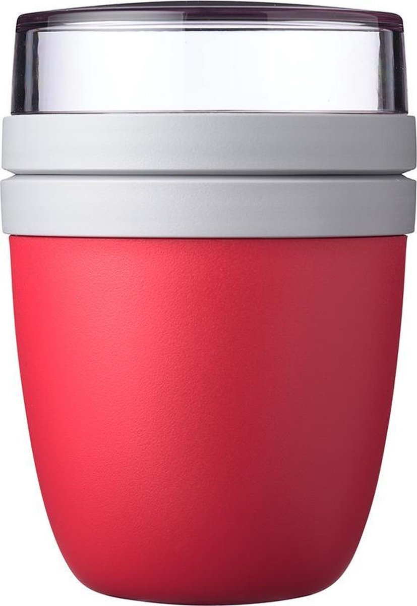 Mepal – Lunchpot Ellipse – Praktische muesli beker to go – Nordic red – Geschikt voor vriezer