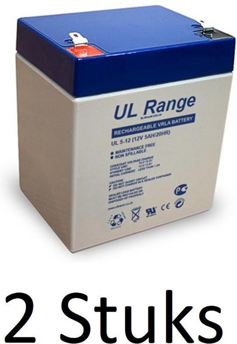 2 Stuks Ultracell Loodaccu UL 12v 5000mAh