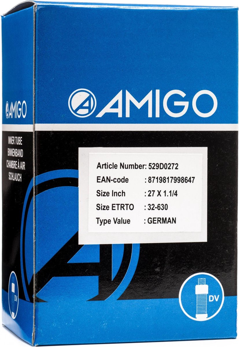 Amigo Binnenband - 27 inch - ETRO 32-630 - Dunlop ventiel
