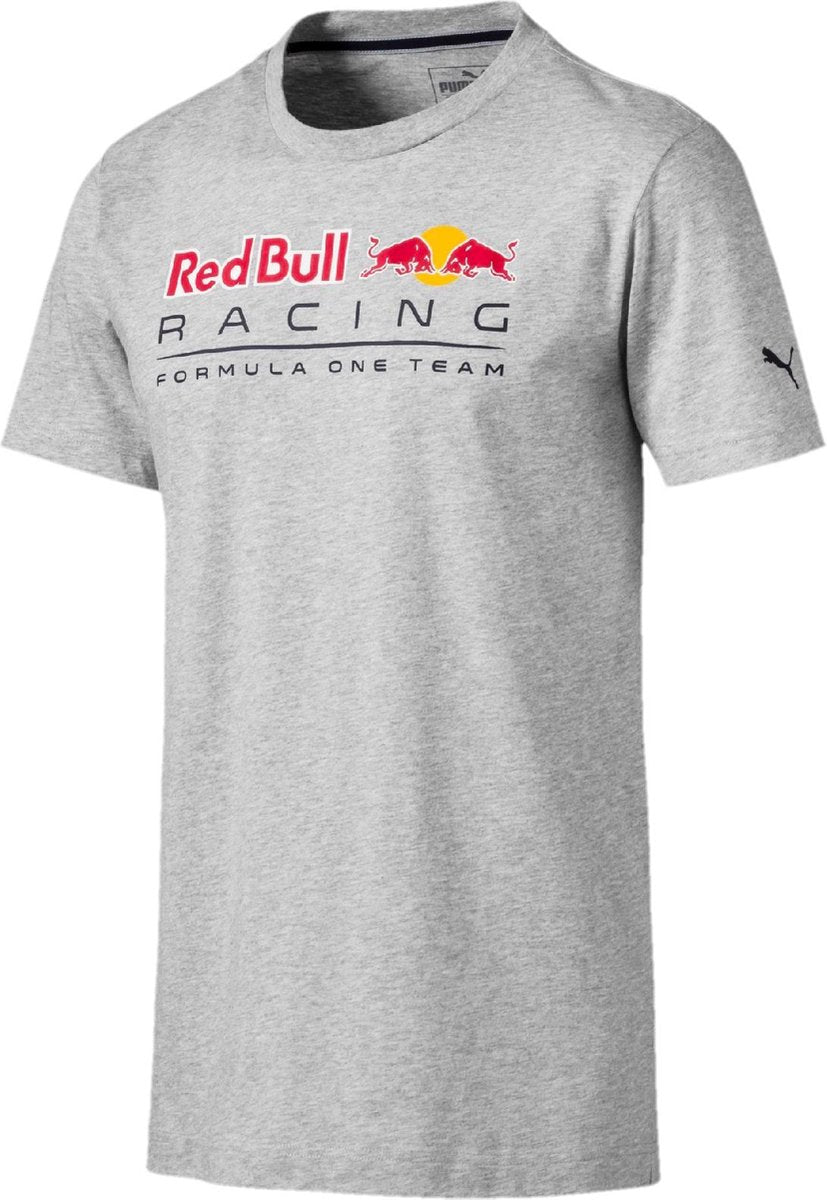 PUMA Red Bull Racing Logo Tee Shirt Heren - Light Gray Heather - Maat M