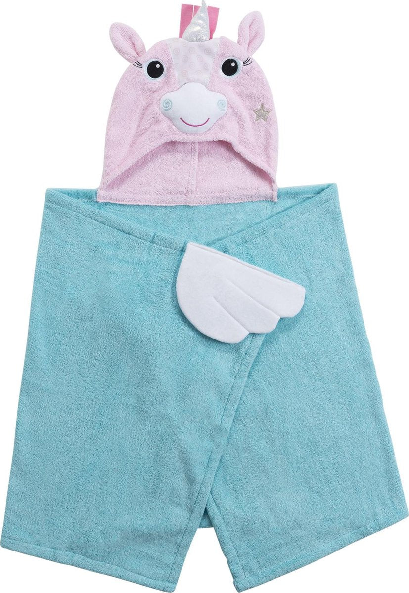 Zoocchini badcape Allie the Alicorn blauw roze