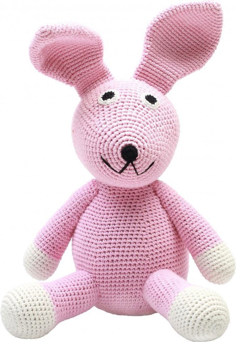 Naturezoo Knuffeldier Konijn Gehaakt 20 Cm Roze