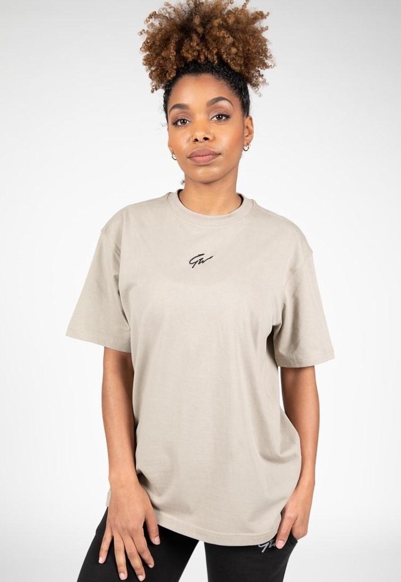 Gorilla Wear Bixby Oversized T-Shirt - Beige - XS